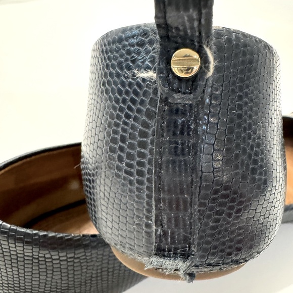 Tory Burch Mini Miller Lizard Leather Ballet Flats - Picture 14 of 16